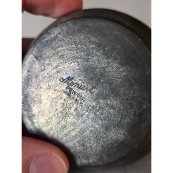 Jennings Brothers Minuet Pewter Creamer & Sugar Set Vintage Early Americana - Picture 9 of 9